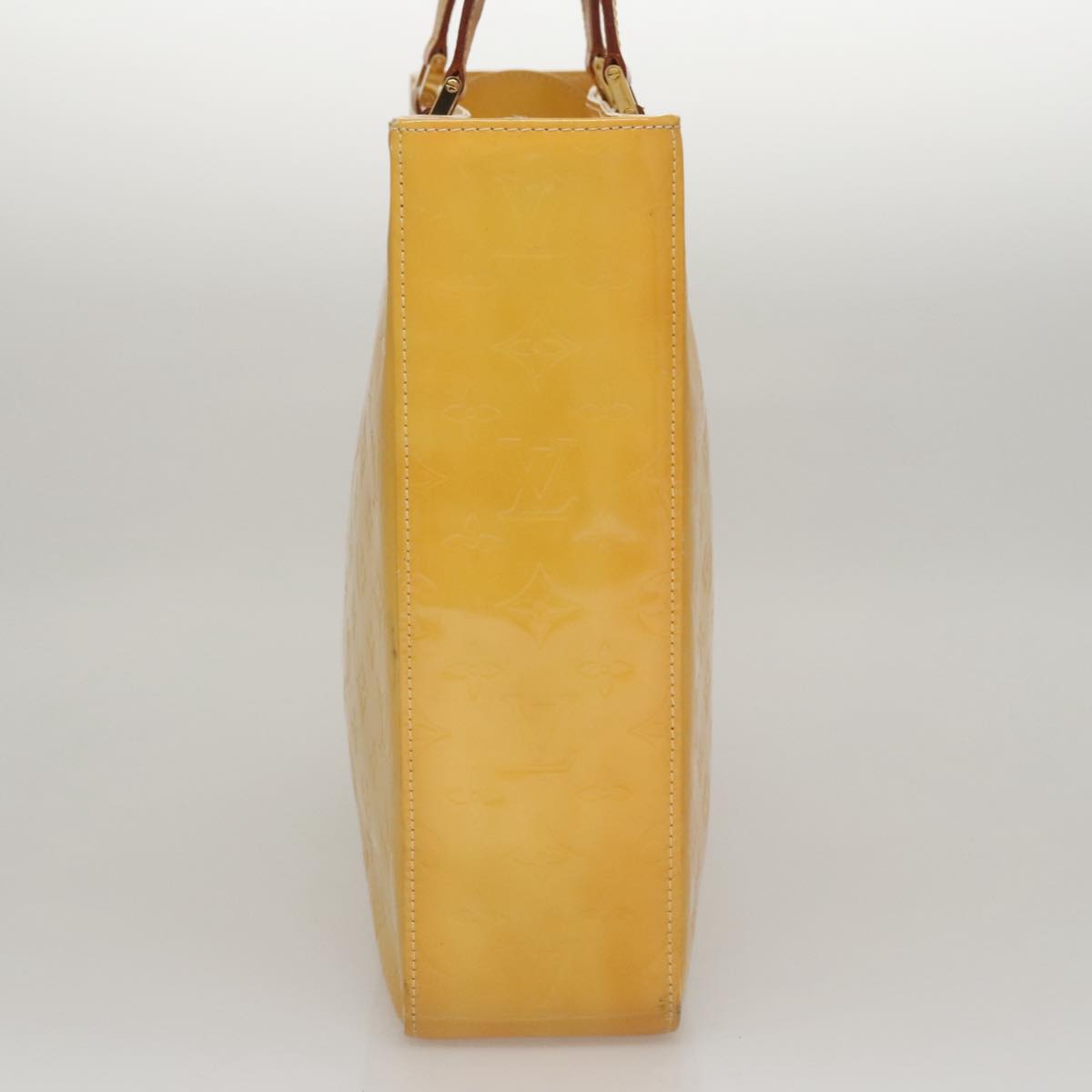 LOUIS VUITTON Monogram Vernis Columbus Tote Bag Lime Yellow M91047 107749