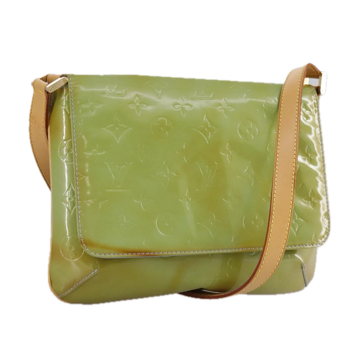 LOUIS VUITTON Monogram Vernis Thompson Street Bag Baby Blue M91009 107752