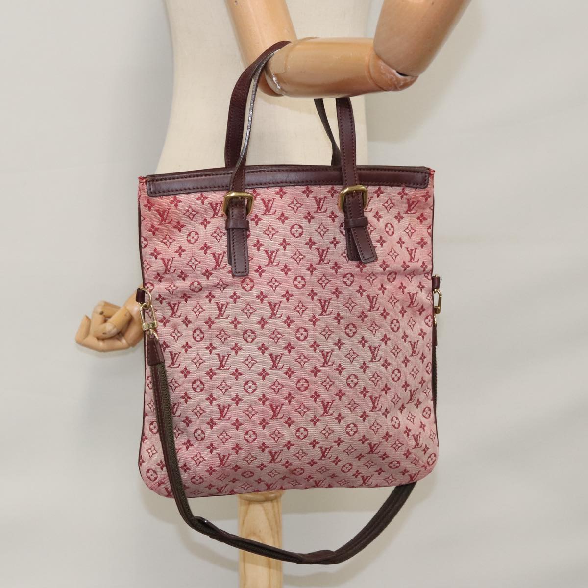 LOUIS VUITTON Monogram Mini Françoise Bag 2way Red Cherry M92210 LV 107756