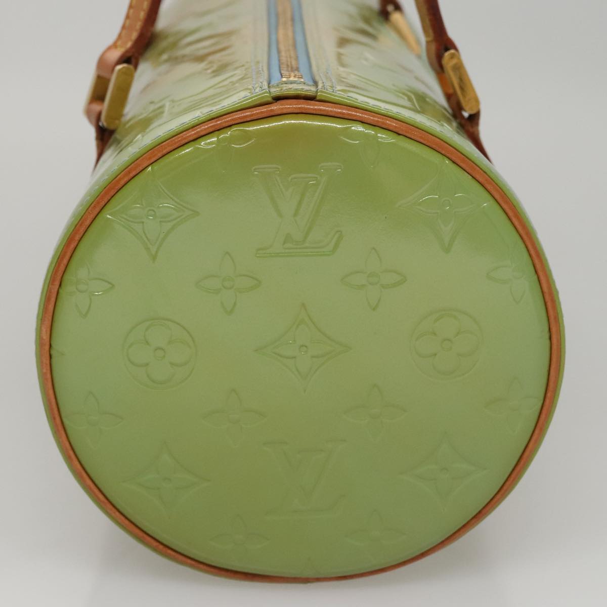 LOUIS VUITTON Monogram Vernis Bedford Hand Bag Baby Blue M91007 LV 107760