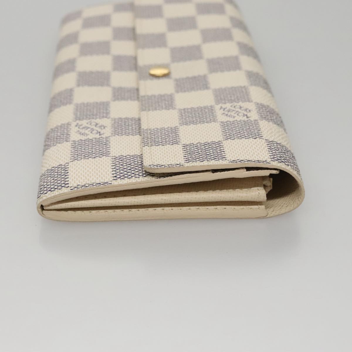 LOUIS VUITTON Damier Azur Portefeuille Sarah Long Wallet N63208 LV 107763