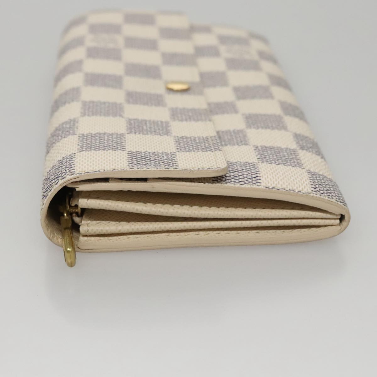 LOUIS VUITTON Damier Azur Portefeuille Sarah Long Wallet N63208 LV 107763
