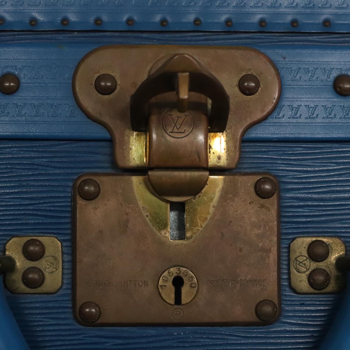 LOUIS VUITTON Epi Alzer 75 Trunk Blue LV 107773A