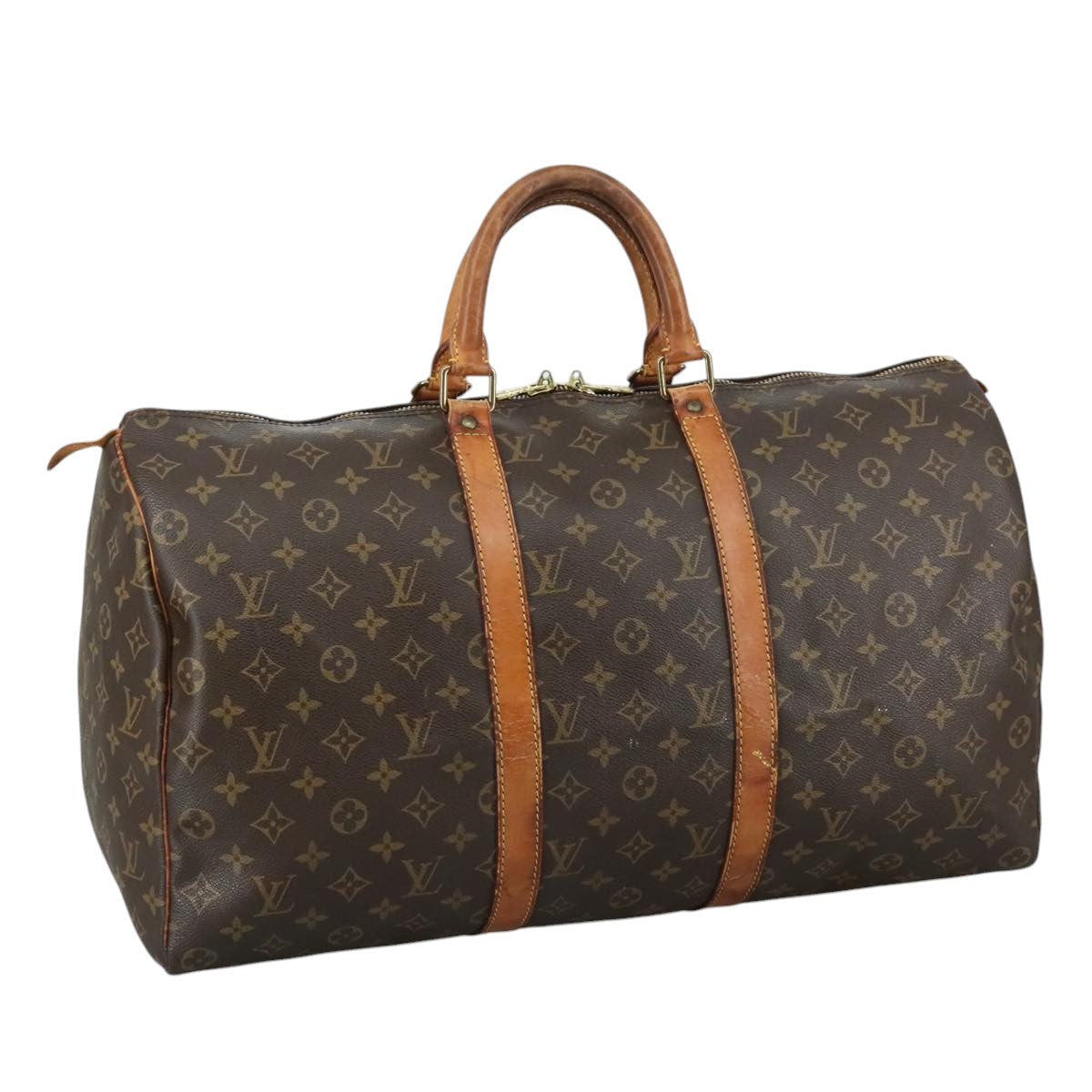 LOUIS VUITTON Monogram Keepall 50 Boston Bag M41426 LV 107815