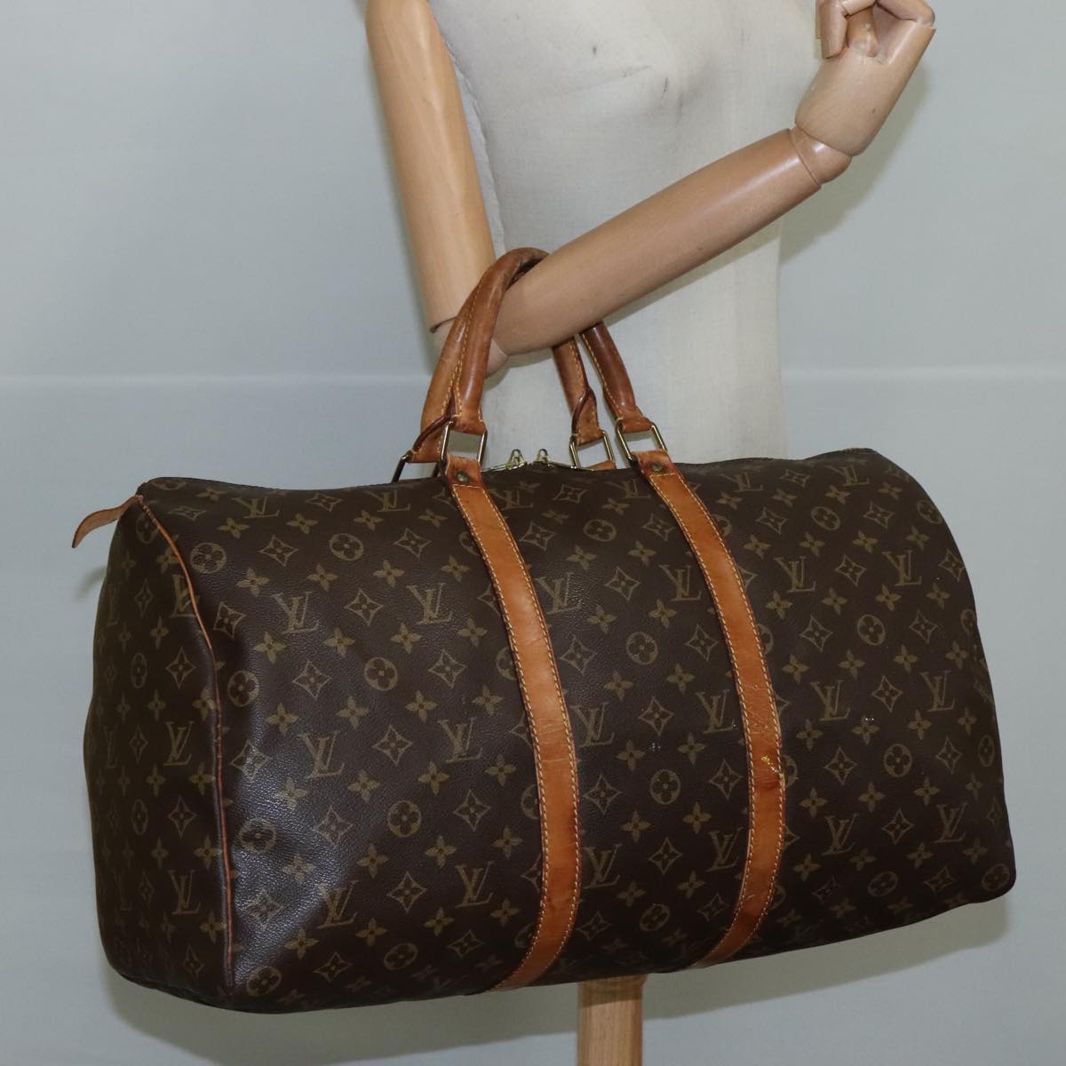 LOUIS VUITTON Monogram Keepall 50 Boston Bag M41426 LV 107815