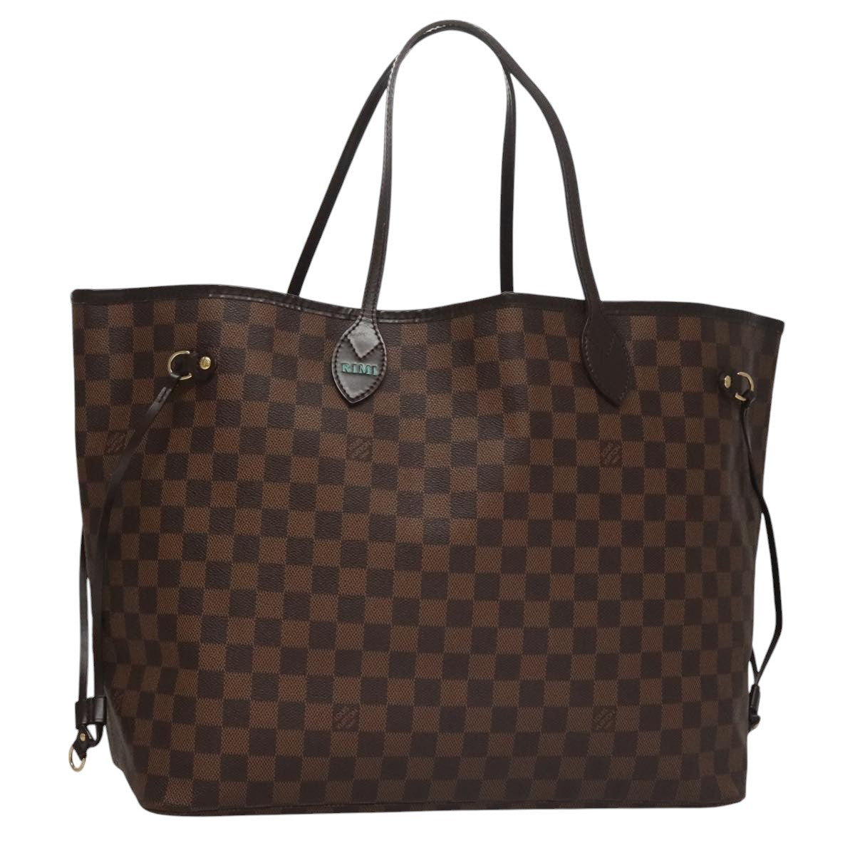 LOUIS VUITTON Damier Ebene Neverfull GM Tote Bag N51106 LV 107855