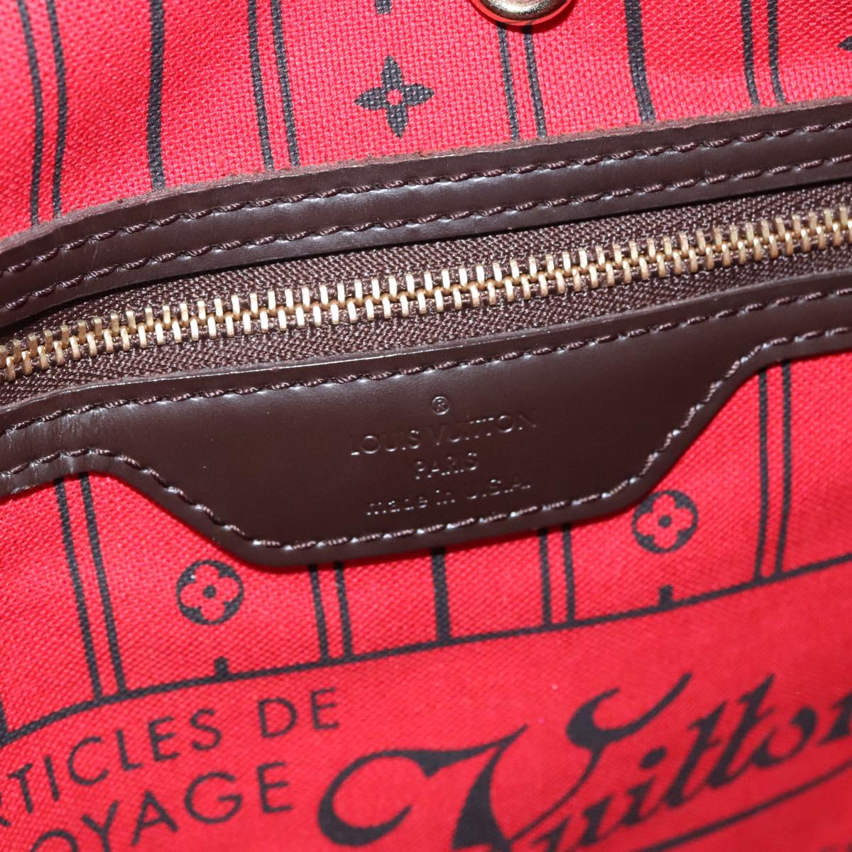 LOUIS VUITTON Damier Ebene Neverfull GM Tote Bag N51106 LV 107855