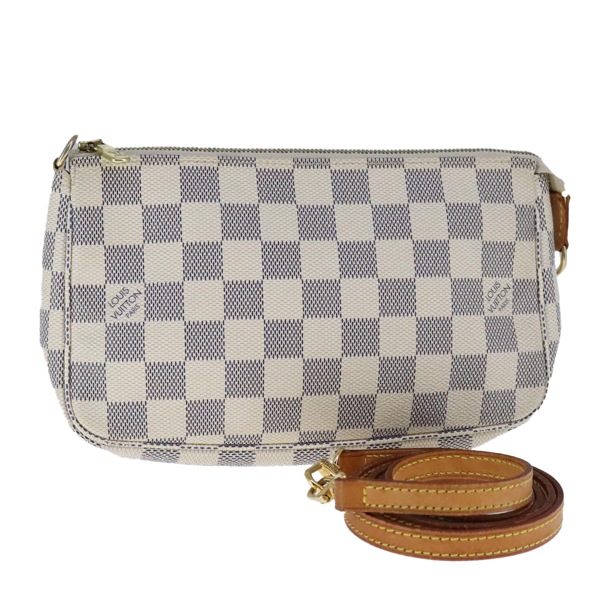 LOUIS VUITTON Damier Azur Pochette Accessoires Pouch N51986 LV 107859