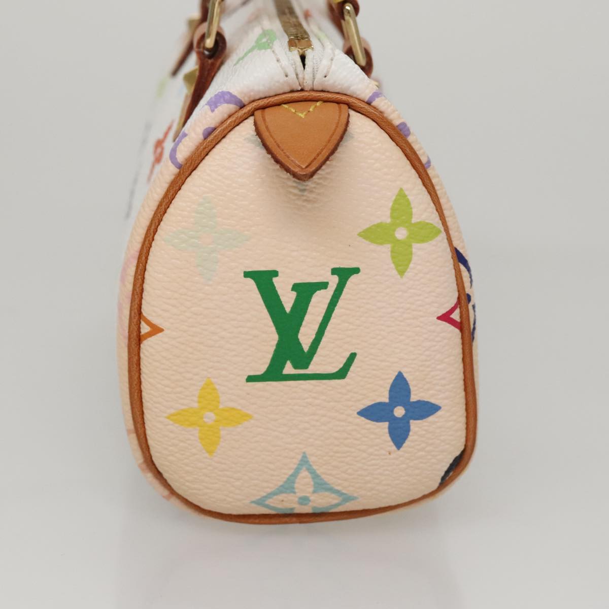 LOUIS VUITTON Monogram Multicolor Mini Speedy Hand Bag White M92645 107860
