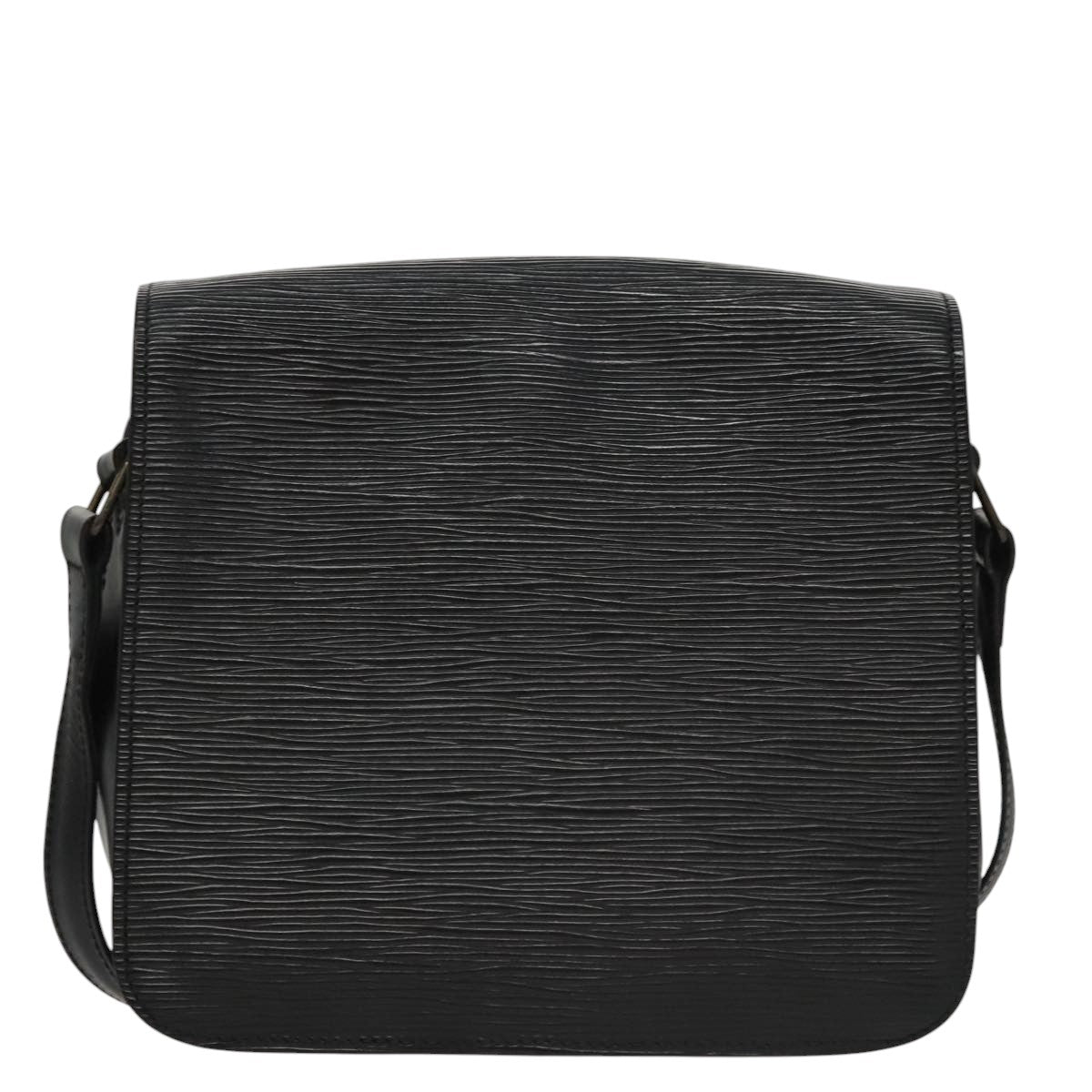 LOUIS VUITTON Epi Cartouchiere MM Shoulder Bag Black Noir M52242 LV 107868