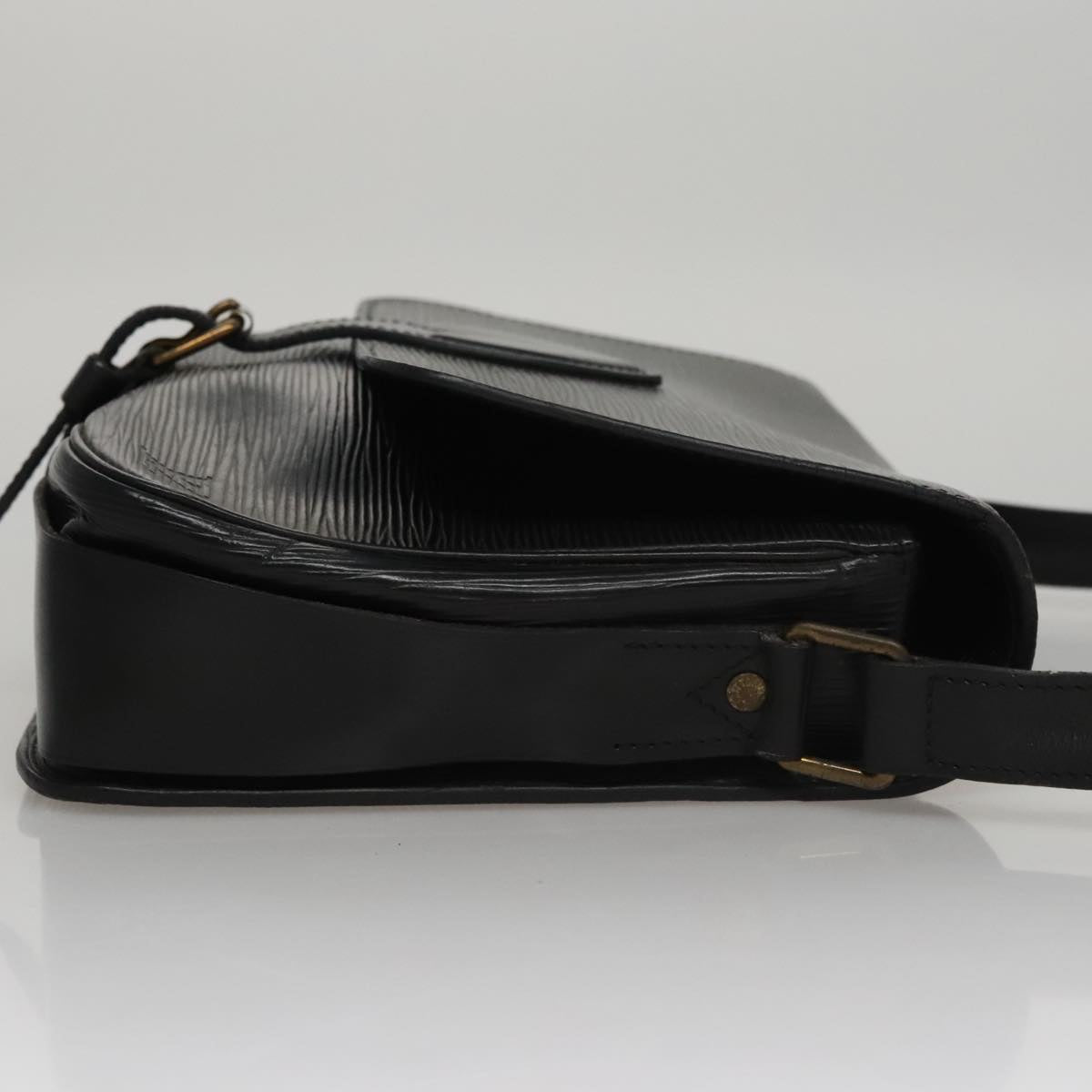 LOUIS VUITTON Epi Cartouchiere MM Shoulder Bag Black Noir M52242 LV 107868
