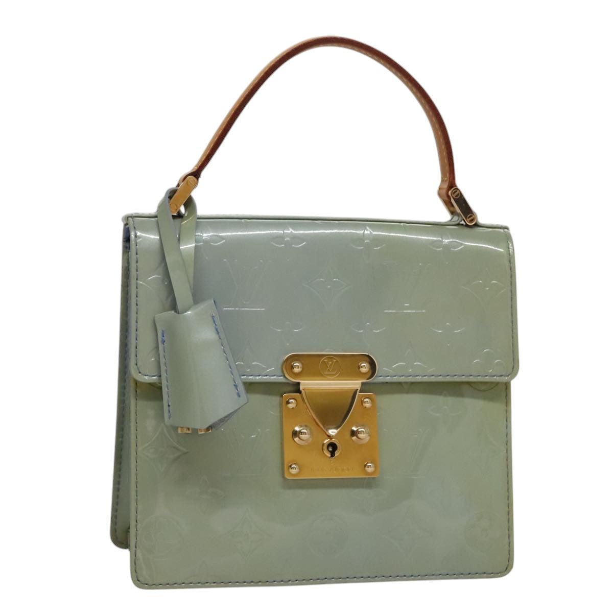 LOUIS VUITTON Monogram Vernis Spring Street Hand Bag Lavande M91216 107907