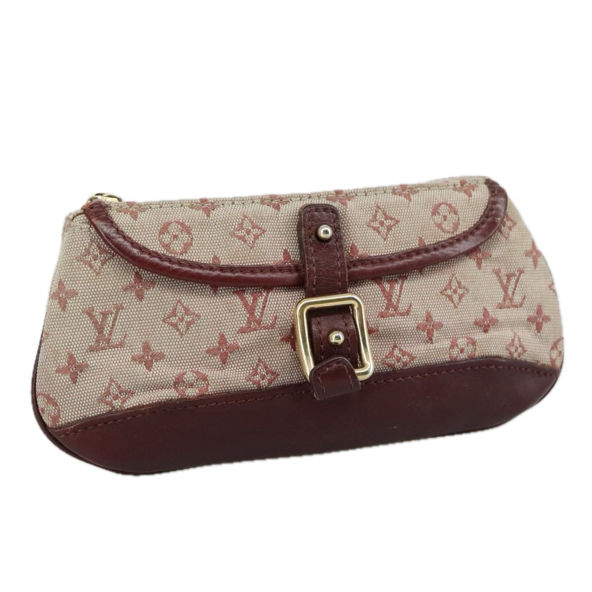 LOUIS VUITTON Monogram Mini Ansophie Pouch Red M92696 LV 107911