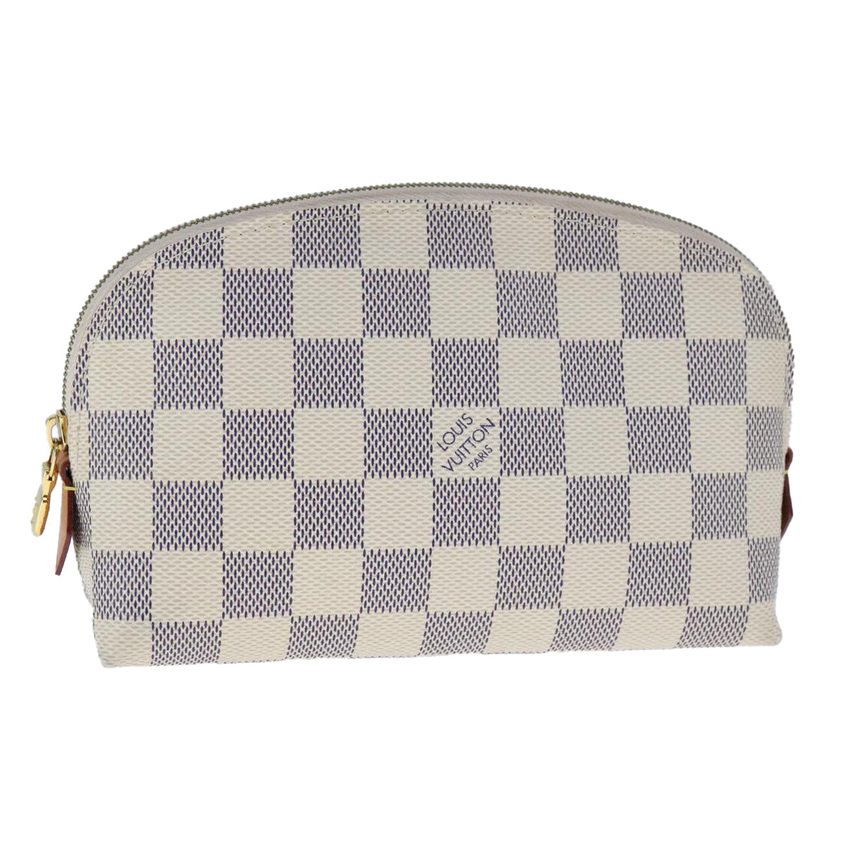 LOUIS VUITTON Damier Azur Pochette Cosmetic PM Pouch N60024 LV 107922
