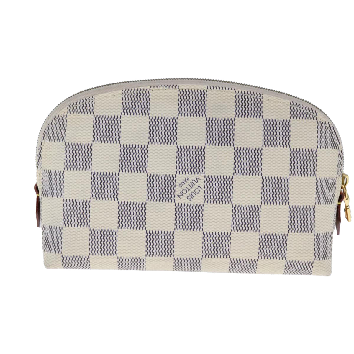 LOUIS VUITTON Damier Azur Pochette Cosmetic PM Pouch N60024 LV 107922