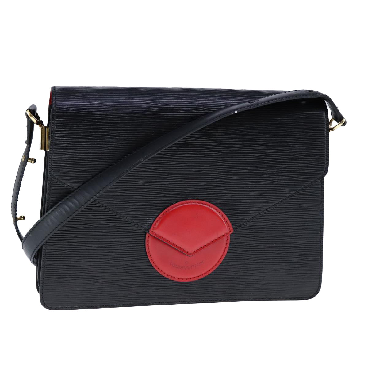 LOUIS VUITTON Epi Osh Shoulder Bag Black Red M52444 LV 107932