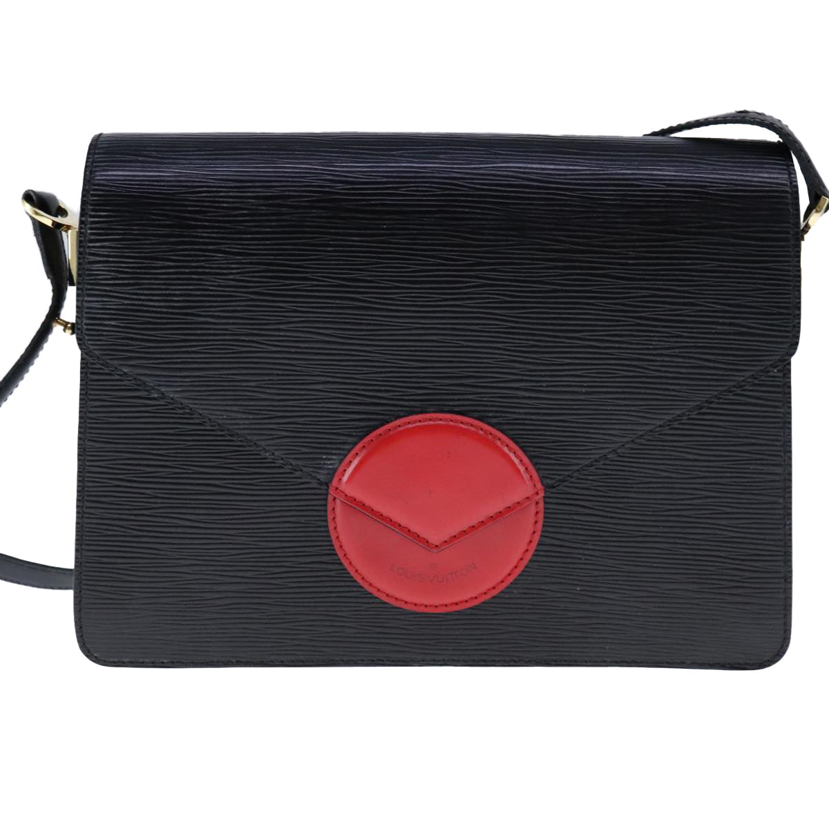 LOUIS VUITTON Epi Osh Shoulder Bag Black Red M52444 LV 107932