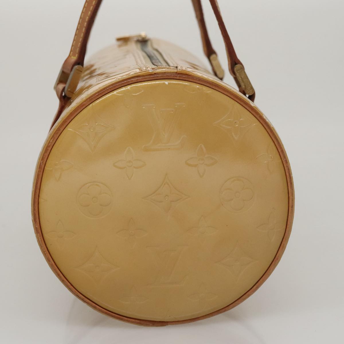 LOUIS VUITTON Monogram Vernis Bedford Hand Bag Beige M91006 LV 107953