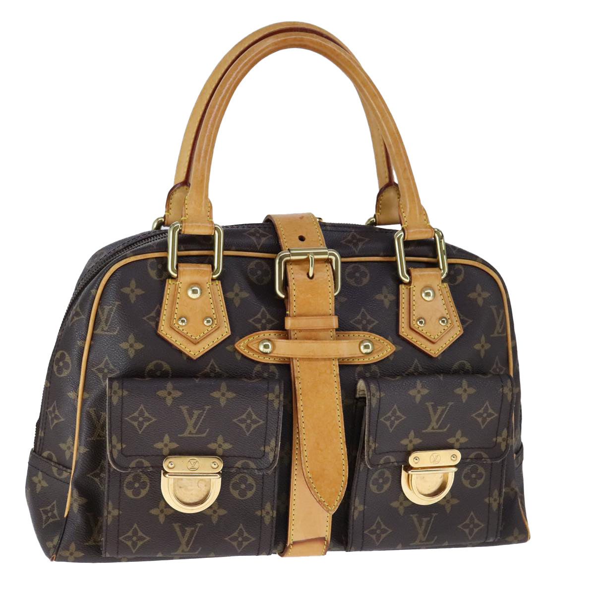 LOUIS VUITTON Monogram Manhattan GM Hand Bag M40025 LV 107955
