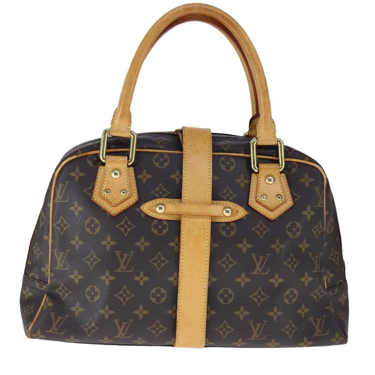 LOUIS VUITTON Monogram Manhattan GM Hand Bag M40025 LV 107955