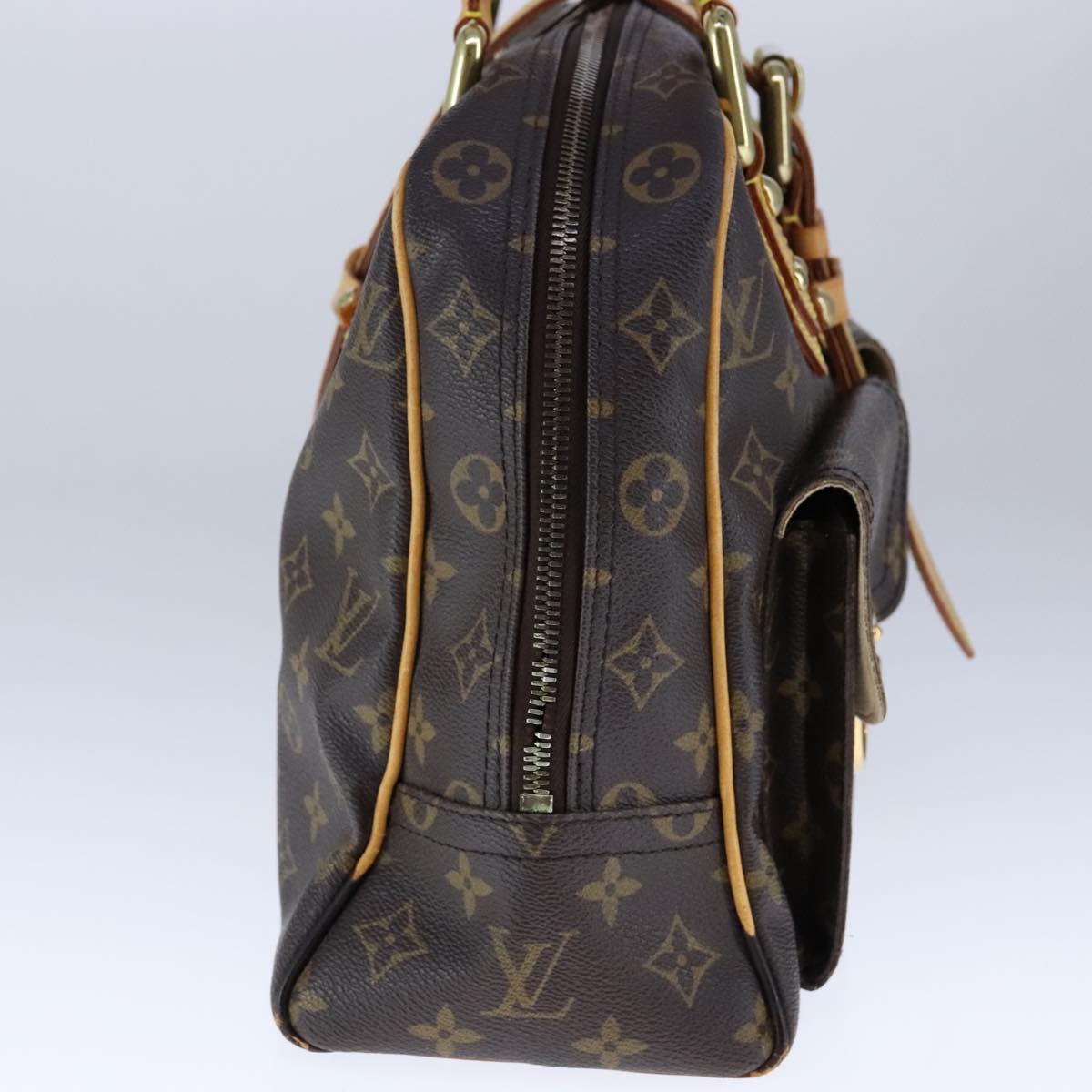 LOUIS VUITTON Monogram Manhattan GM Hand Bag M40025 LV 107955