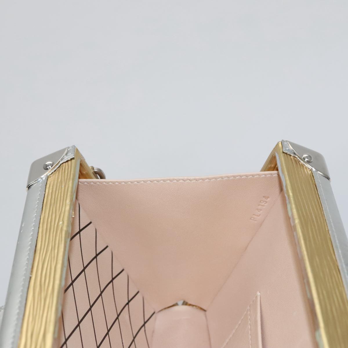 LOUIS VUITTON Epi Metallic Petite Mar Bag Silver Gold M54652 LV 107961