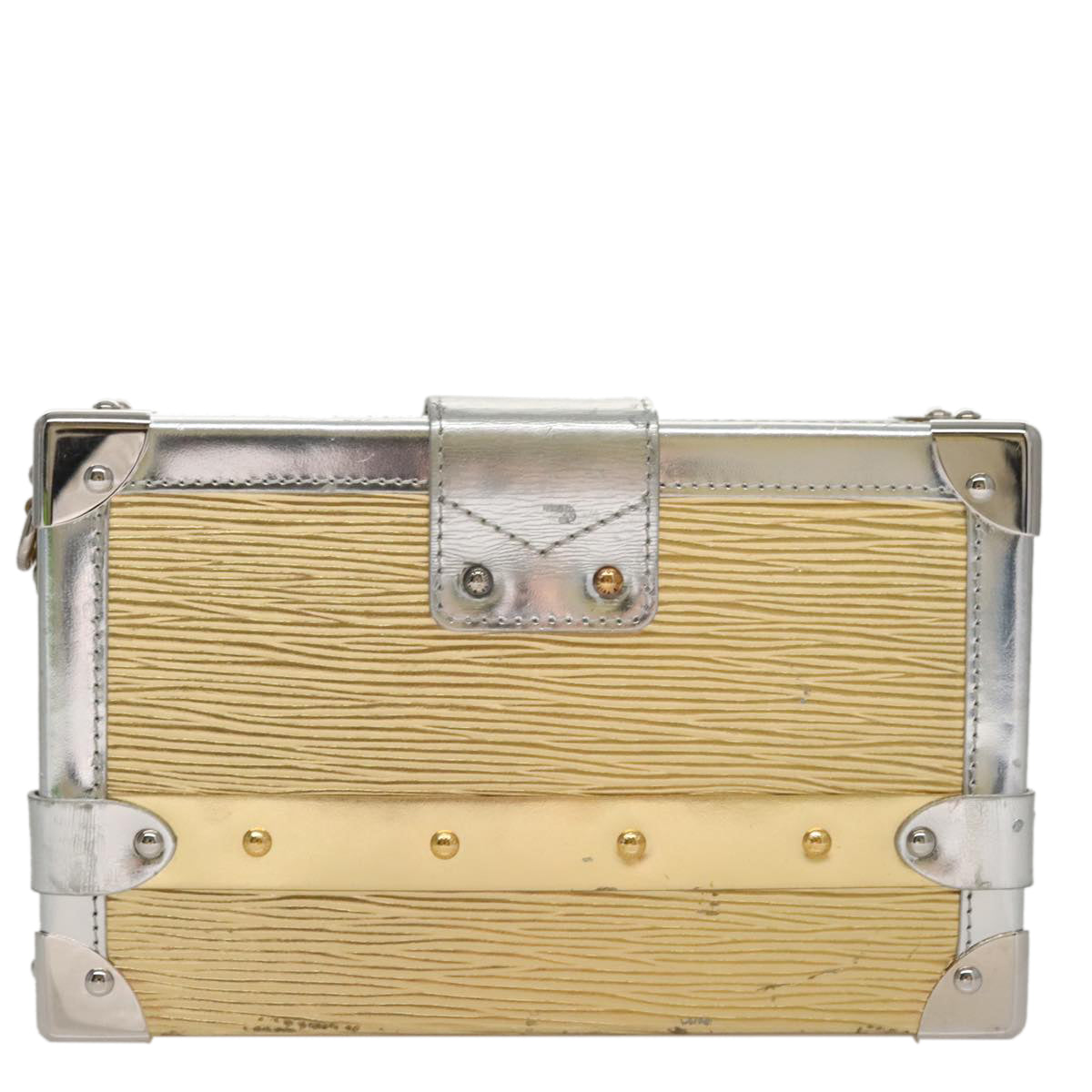 LOUIS VUITTON Epi Metallic Petite Mar Bag Silver Gold M54652 LV 107961