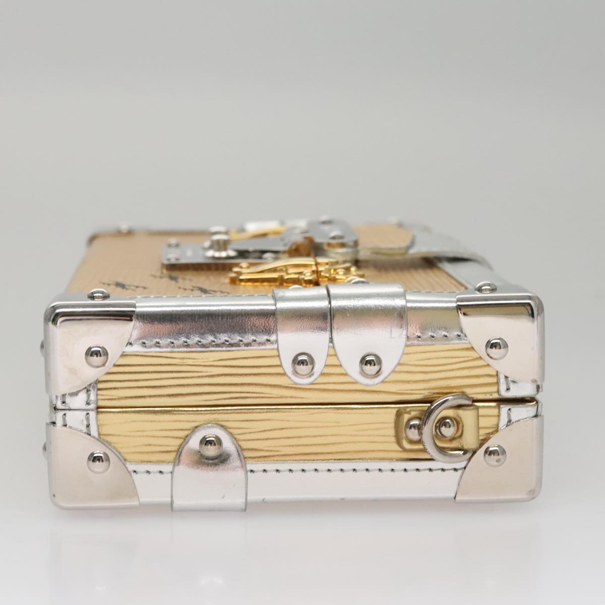 LOUIS VUITTON Epi Metallic Petite Mar Bag Silver Gold M54652 LV 107961