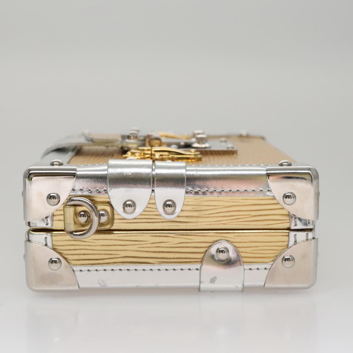 LOUIS VUITTON Epi Metallic Petite Mar Bag Silver Gold M54652 LV 107961