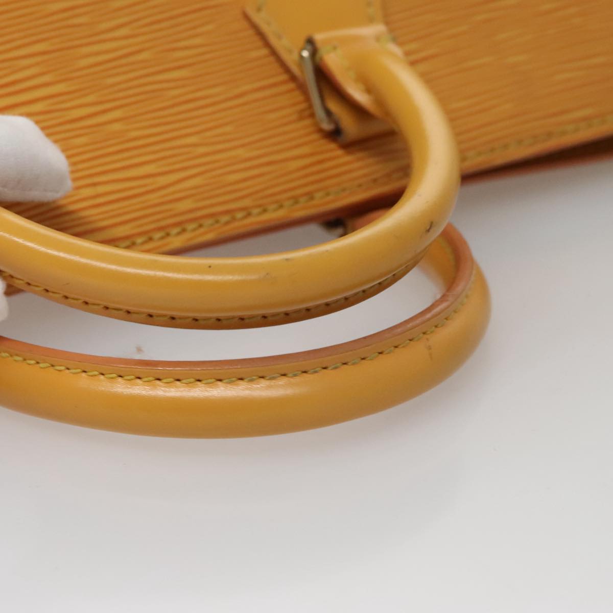 LOUIS VUITTON Epi Sac Triangle Hand Bag Yellow M52099 LV 107994