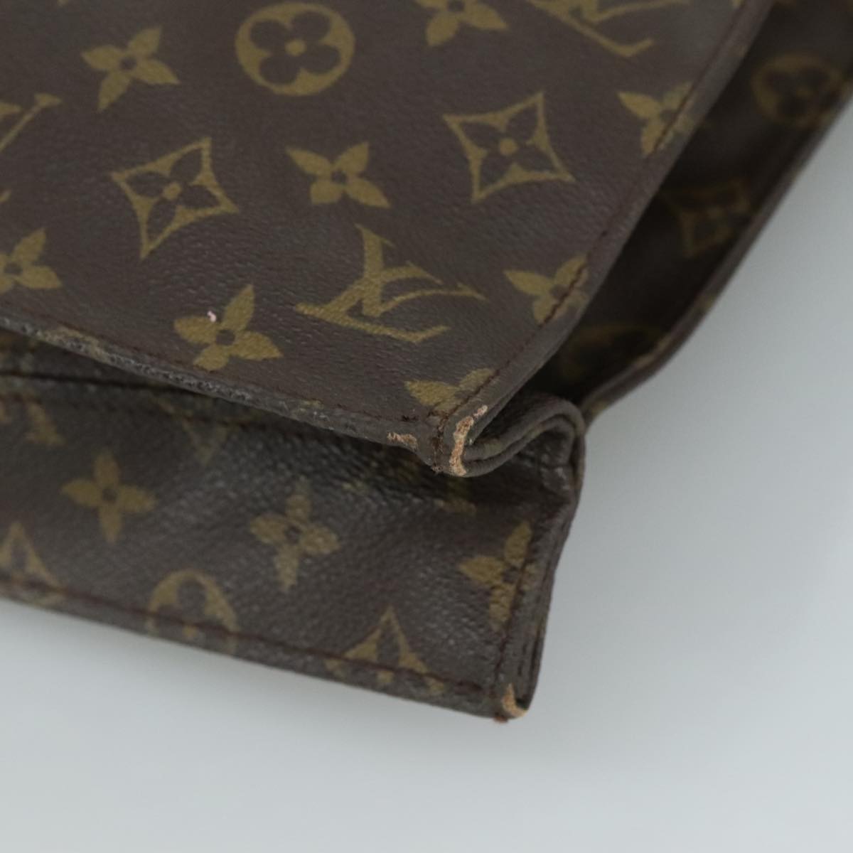 LOUIS VUITTON Monogram Sac Plat Hand Bag M51140 LV 108013