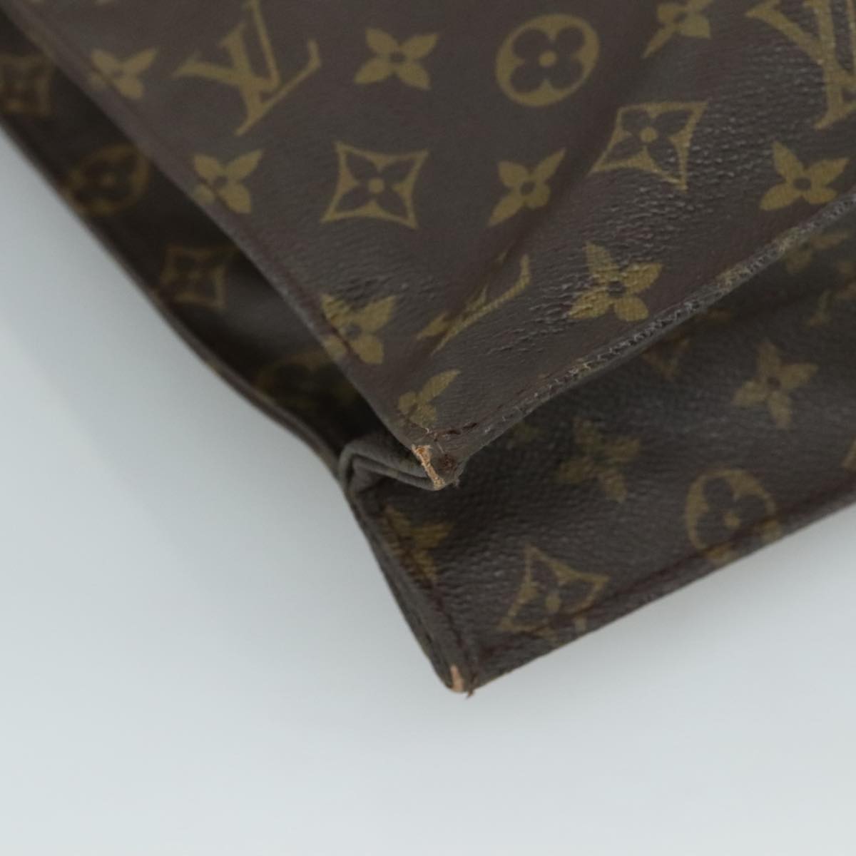 LOUIS VUITTON Monogram Sac Plat Hand Bag M51140 LV 108013