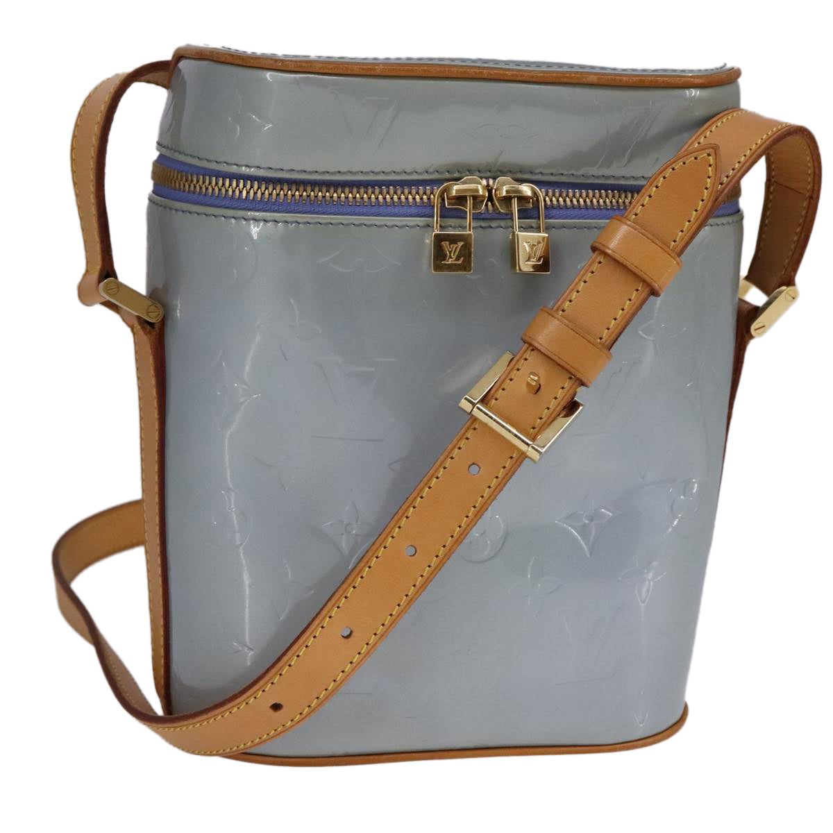 LOUIS VUITTON Monogram Vernis Sullivan Vertical Bag Lavande M91258 108017