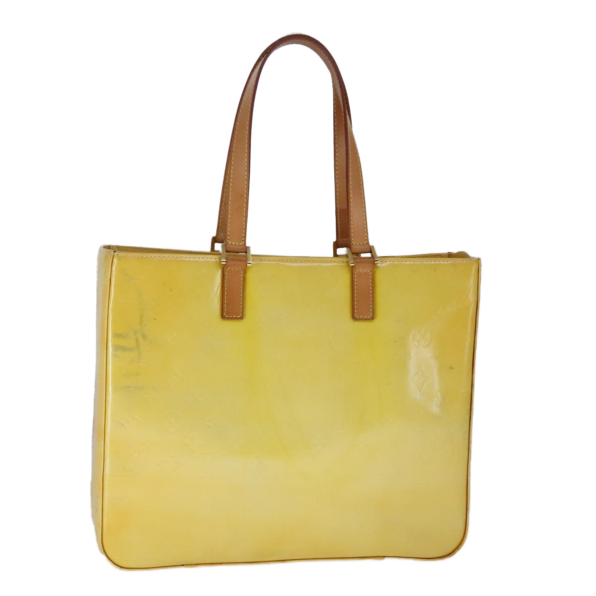 LOUIS VUITTON Monogram Vernis Columbus Tote Bag Gris M91028 LV 108020