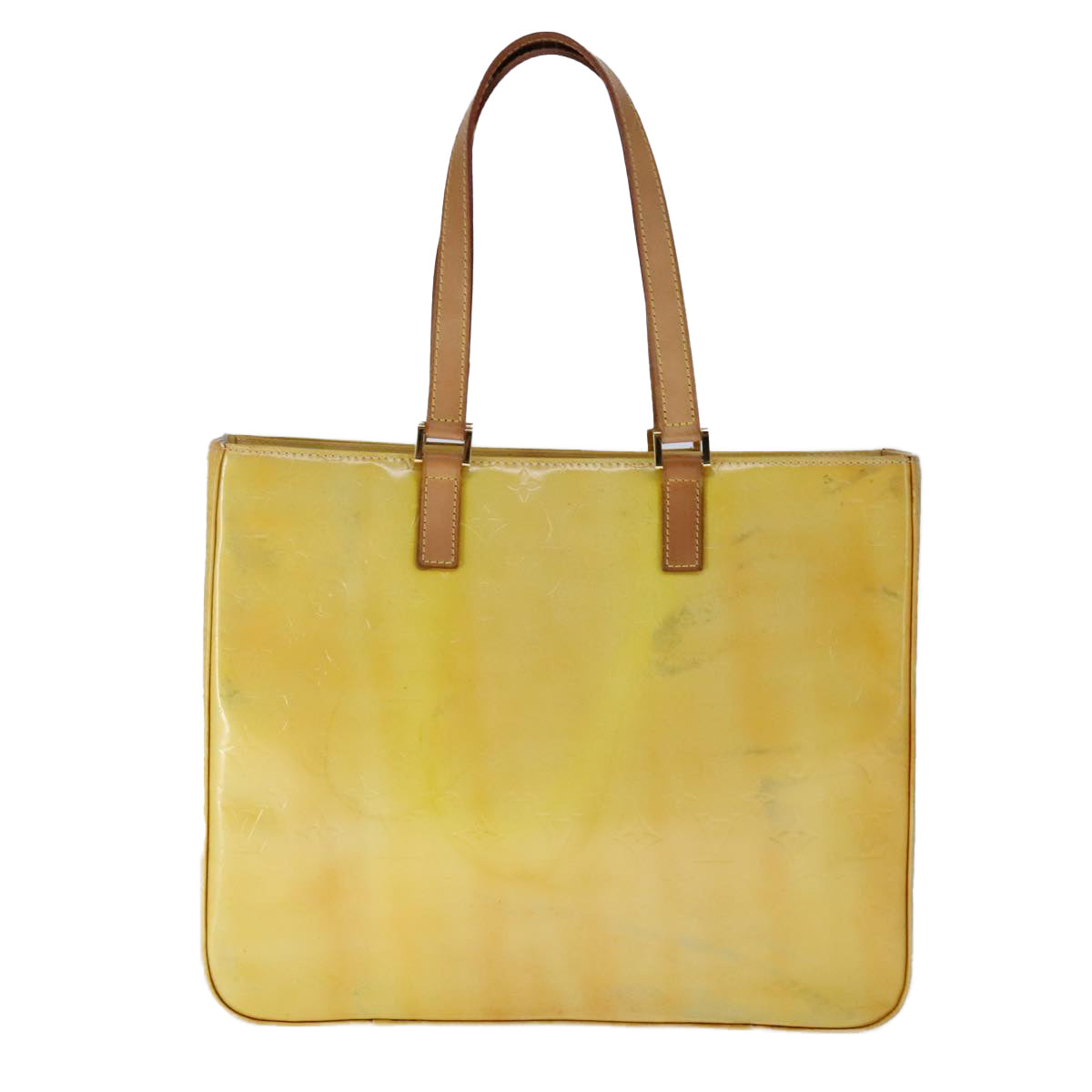 LOUIS VUITTON Monogram Vernis Columbus Tote Bag Gris M91028 LV 108020