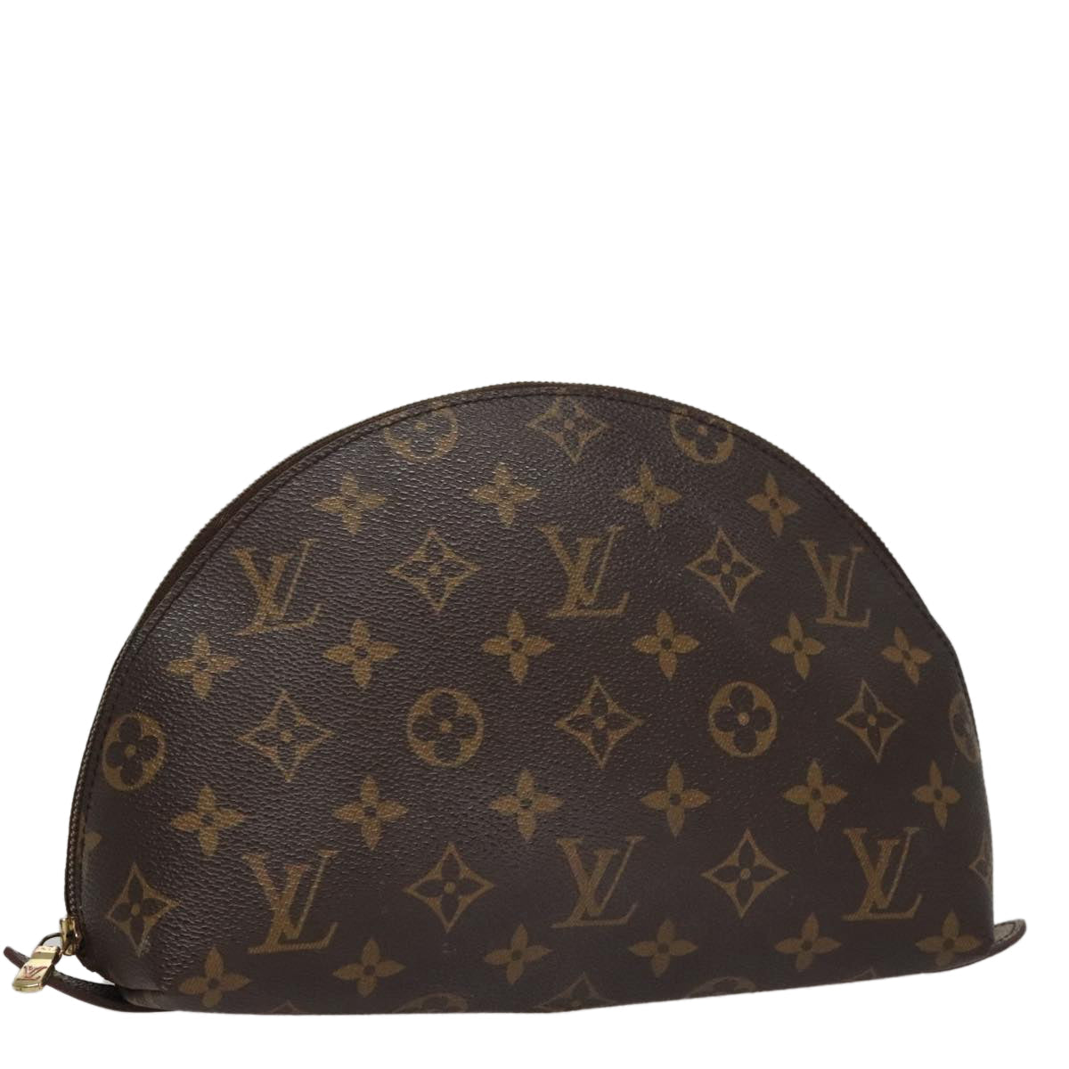 LOUIS VUITTON Monogram Trousse Demi Ronde Cosmetic Pouch M47520 LV 108079