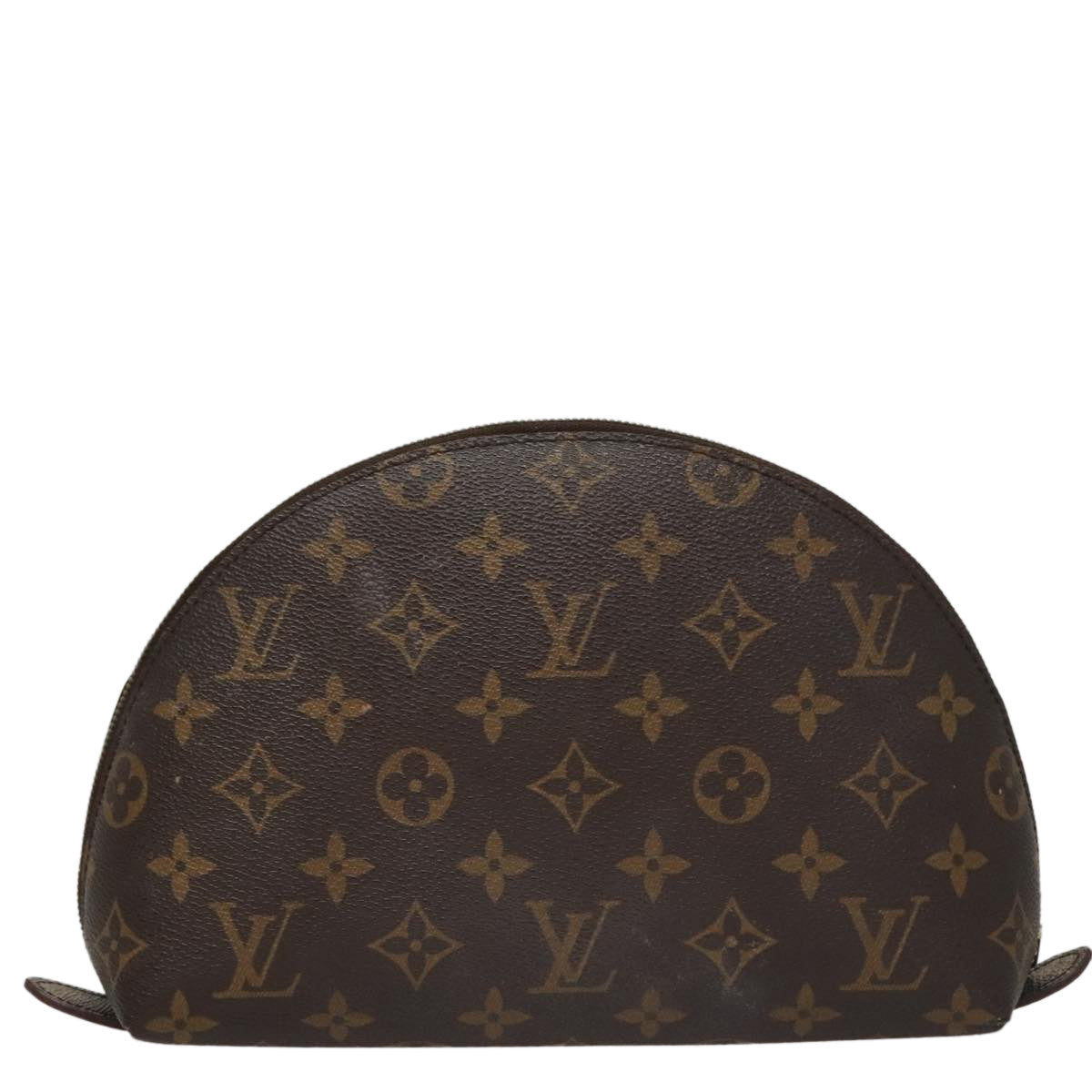 LOUIS VUITTON Monogram Trousse Demi Ronde Cosmetic Pouch M47520 LV 108079