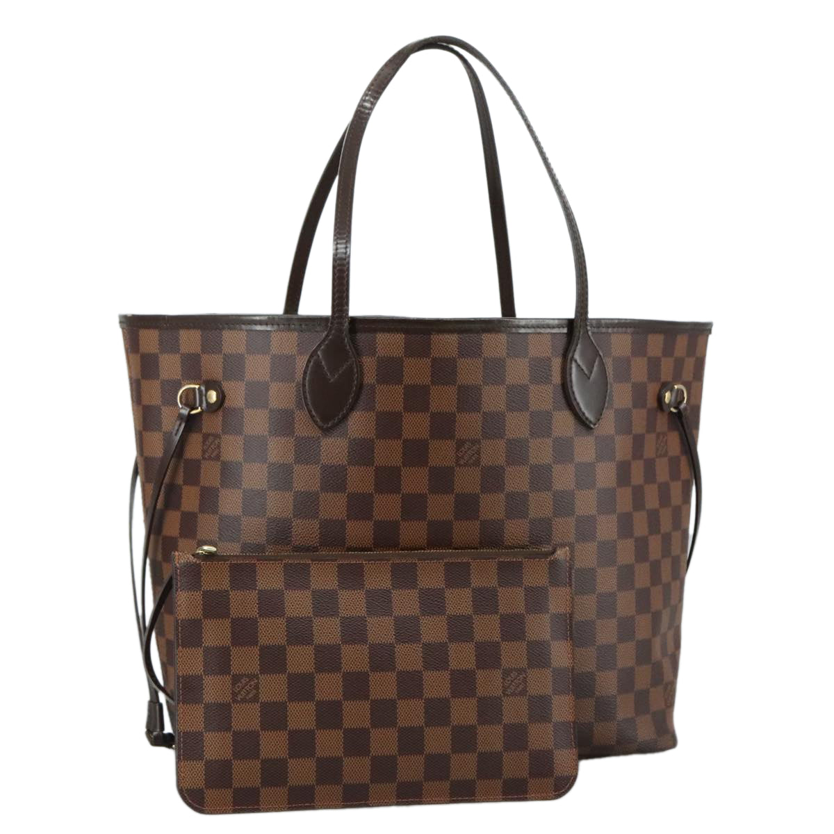 LOUIS VUITTON Damier Ebene Neverfull MM Tote Bag N51105 LV 108085