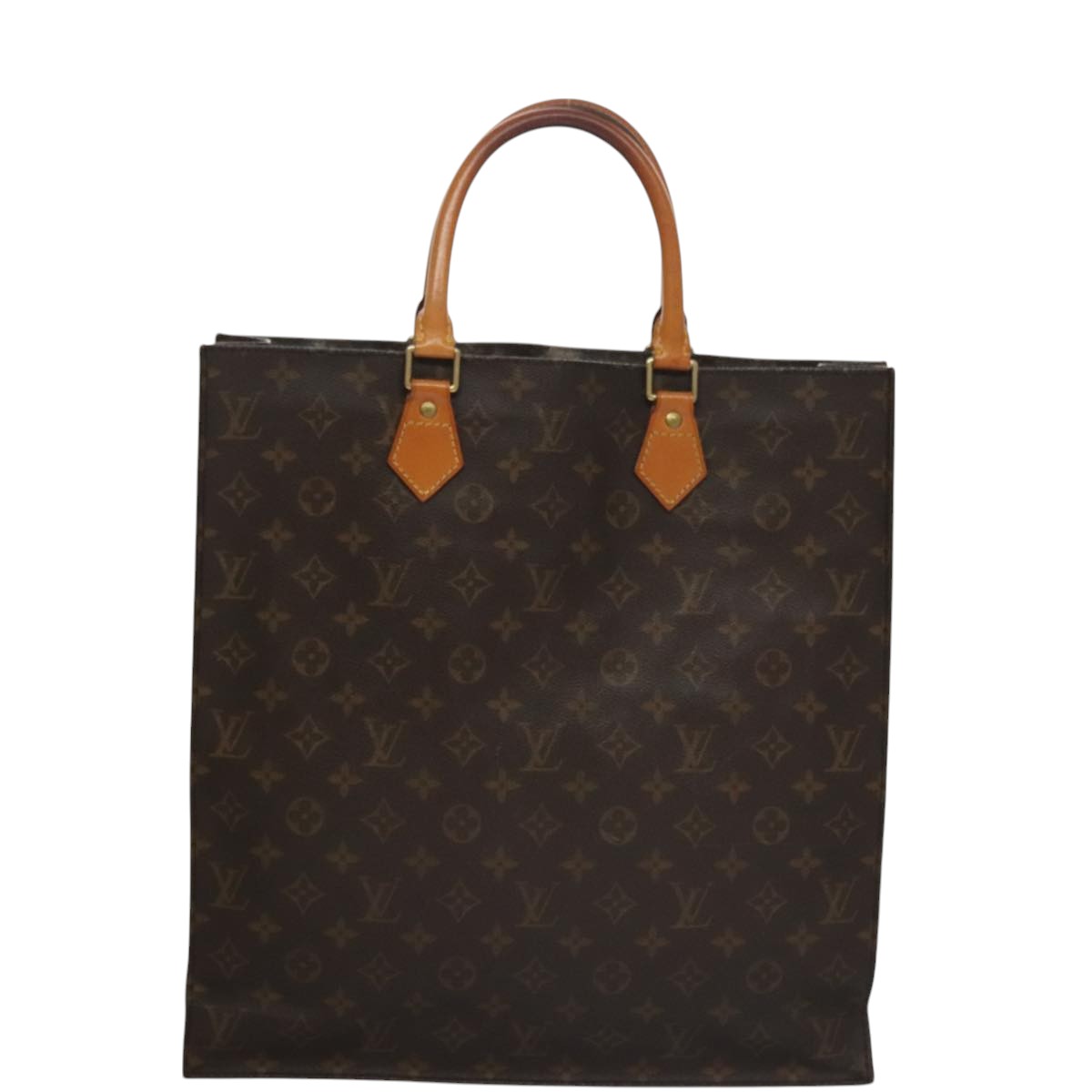 LOUIS VUITTON Monogram Sac Plat Hand Bag M51140 LV 108119