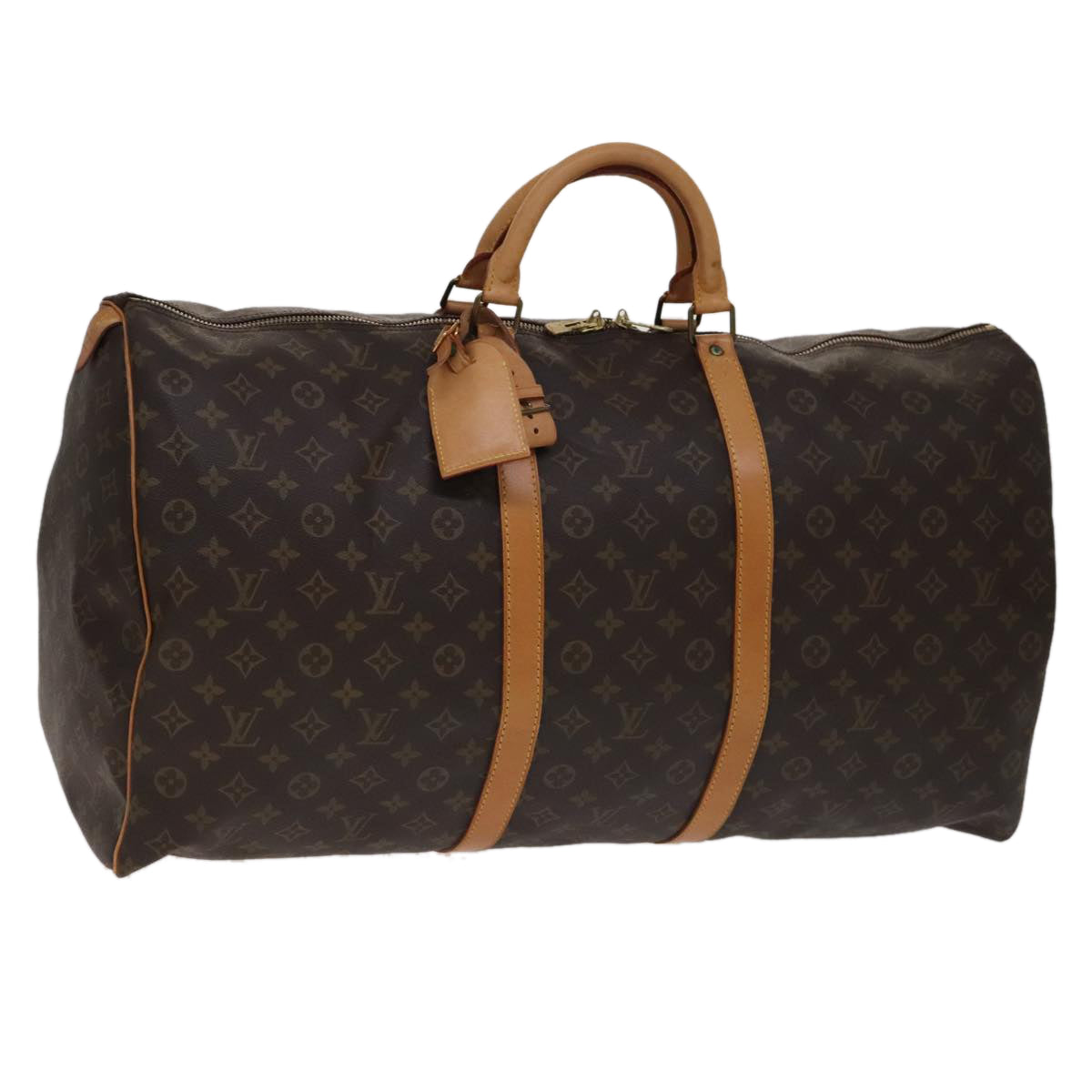 LOUIS VUITTON Monogram Keepall 60 Boston Bag M41422 LV 108315