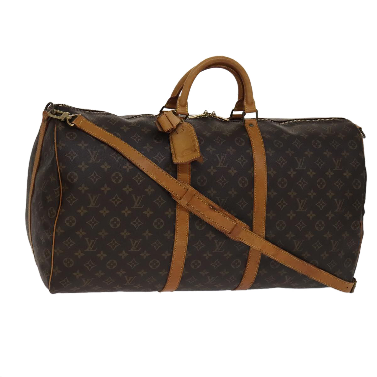 LOUIS VUITTON Monogram Keepall Bandouliere 60 Boston Bag M41412 LV 108316