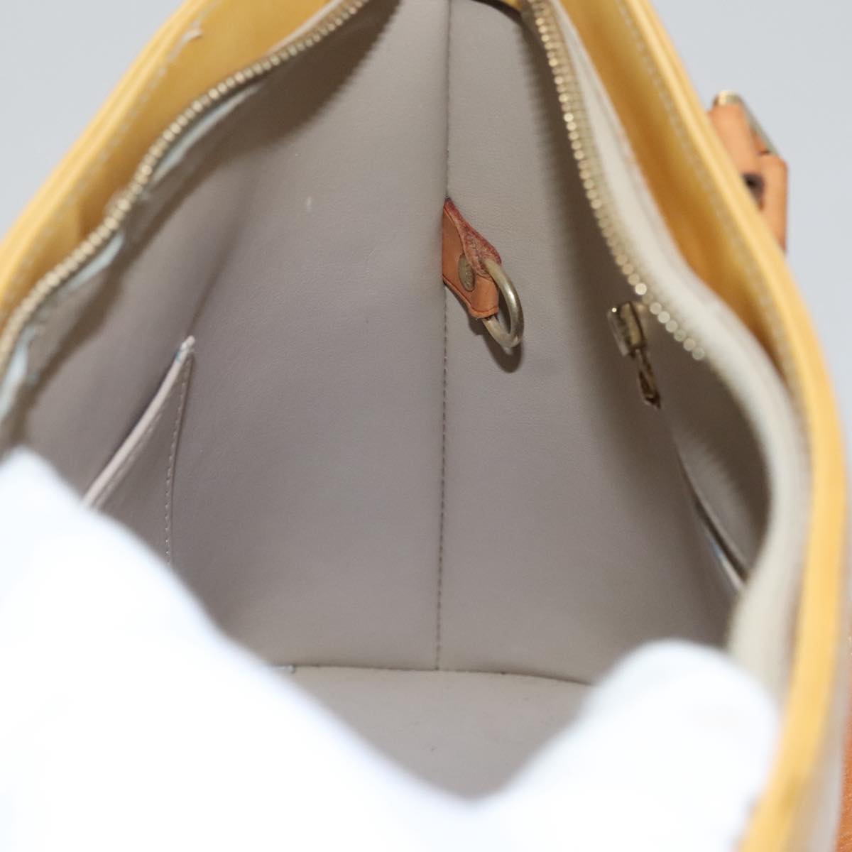 LOUIS VUITTON Monogram Vernis Houston Hand Bag Beige M91004 LV 108406