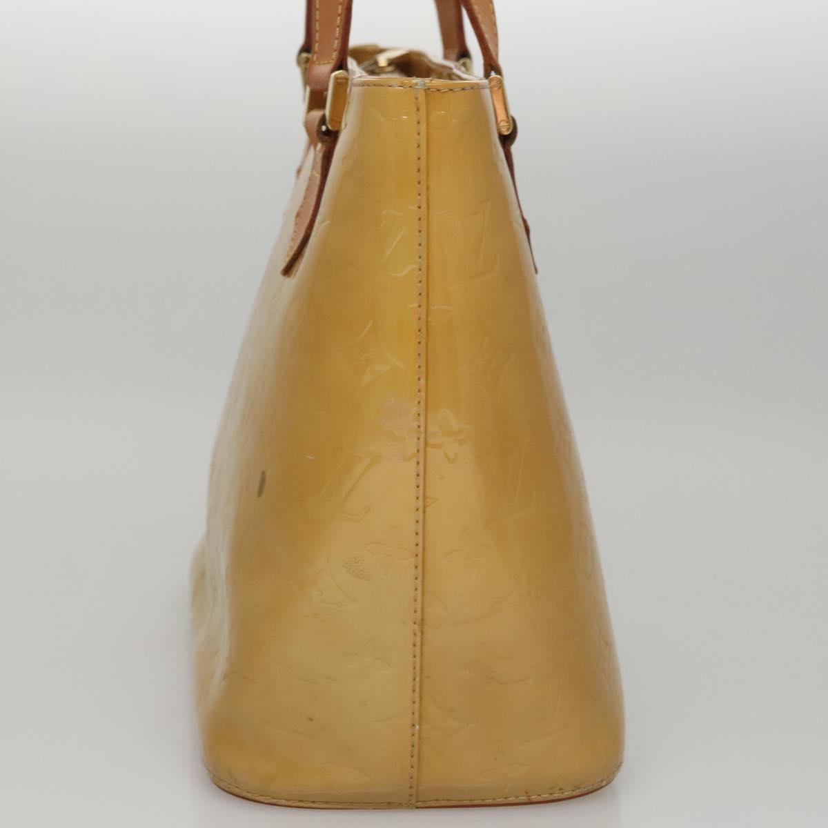 LOUIS VUITTON Monogram Vernis Houston Hand Bag Beige M91004 LV 108406
