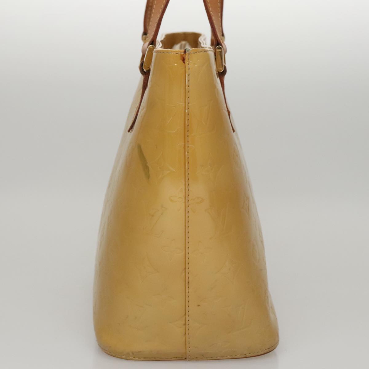 LOUIS VUITTON Monogram Vernis Houston Hand Bag Beige M91004 LV 108406