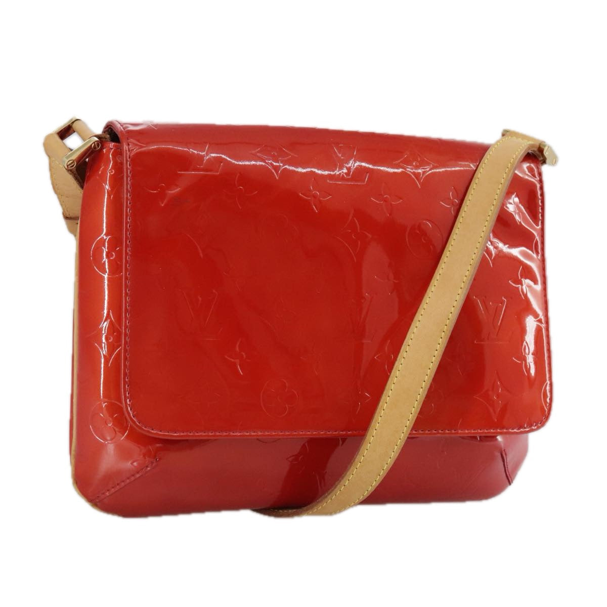 LOUIS VUITTON Monogram Vernis Thompson Street Bag Red M91094 LV 108407