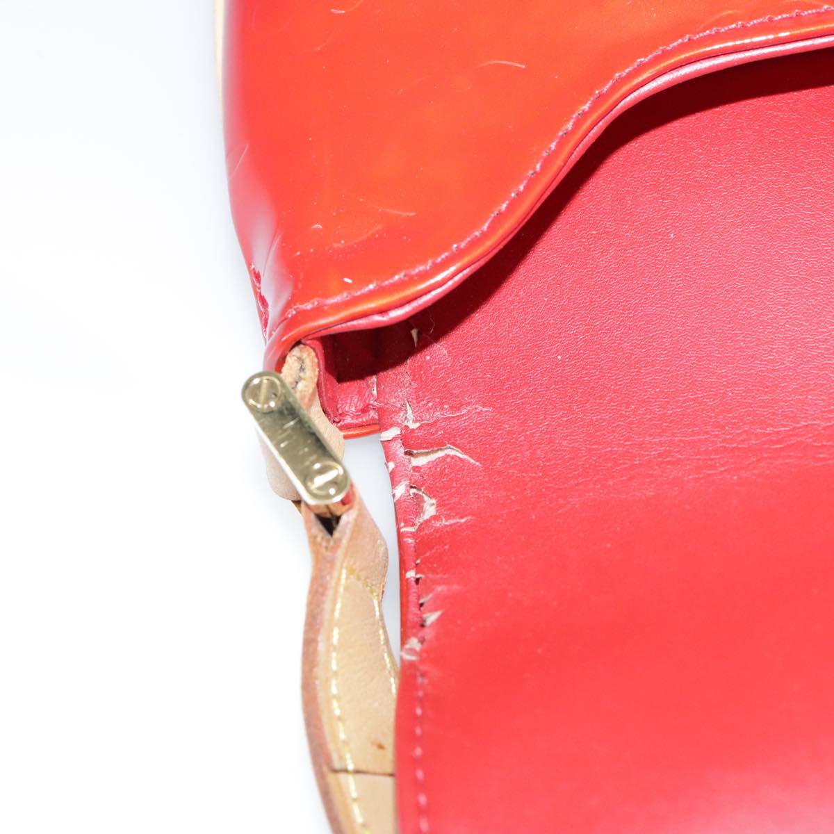 LOUIS VUITTON Monogram Vernis Thompson Street Bag Red M91094 LV 108407
