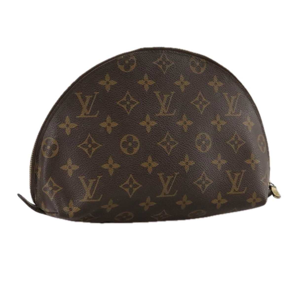 LOUIS VUITTON Monogram Trousse Demi Ronde Cosmetic Pouch M47520 LV 108551