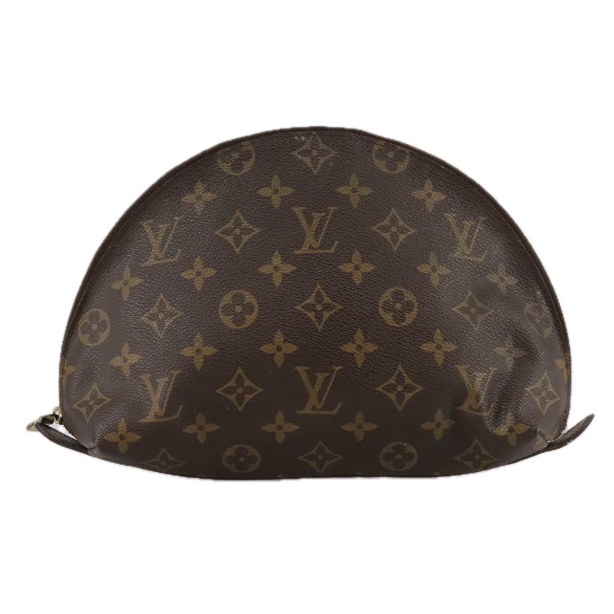LOUIS VUITTON Monogram Trousse Demi Ronde Cosmetic Pouch M47520 LV 108551