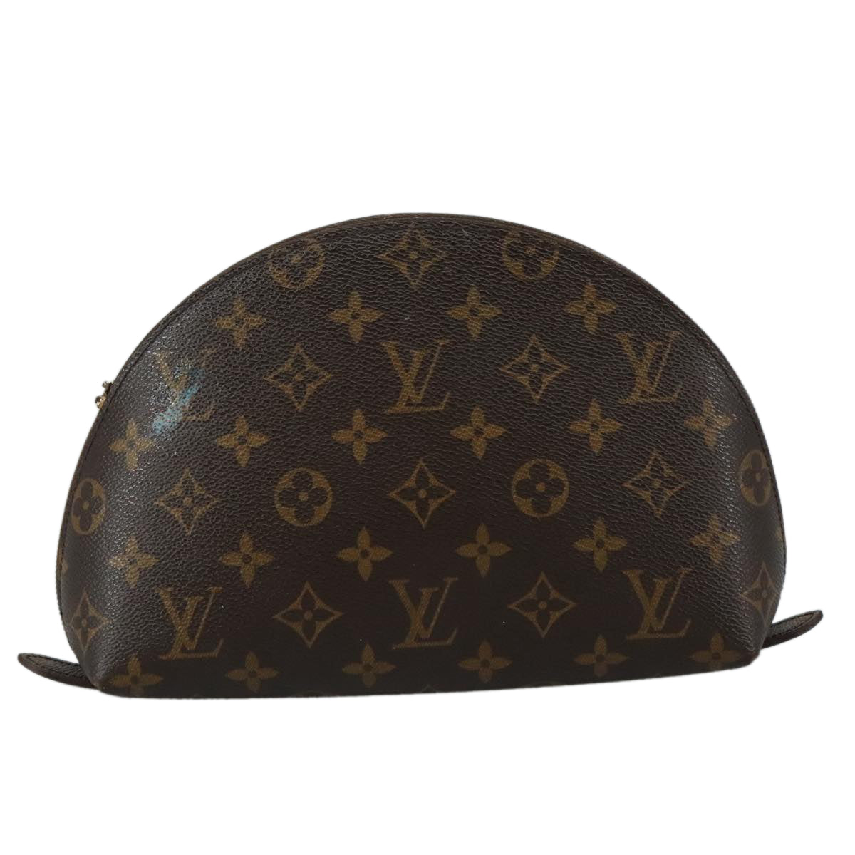 LOUIS VUITTON Monogram Trousse Demi Ronde Cosmetic Pouch M47520 LV 108556