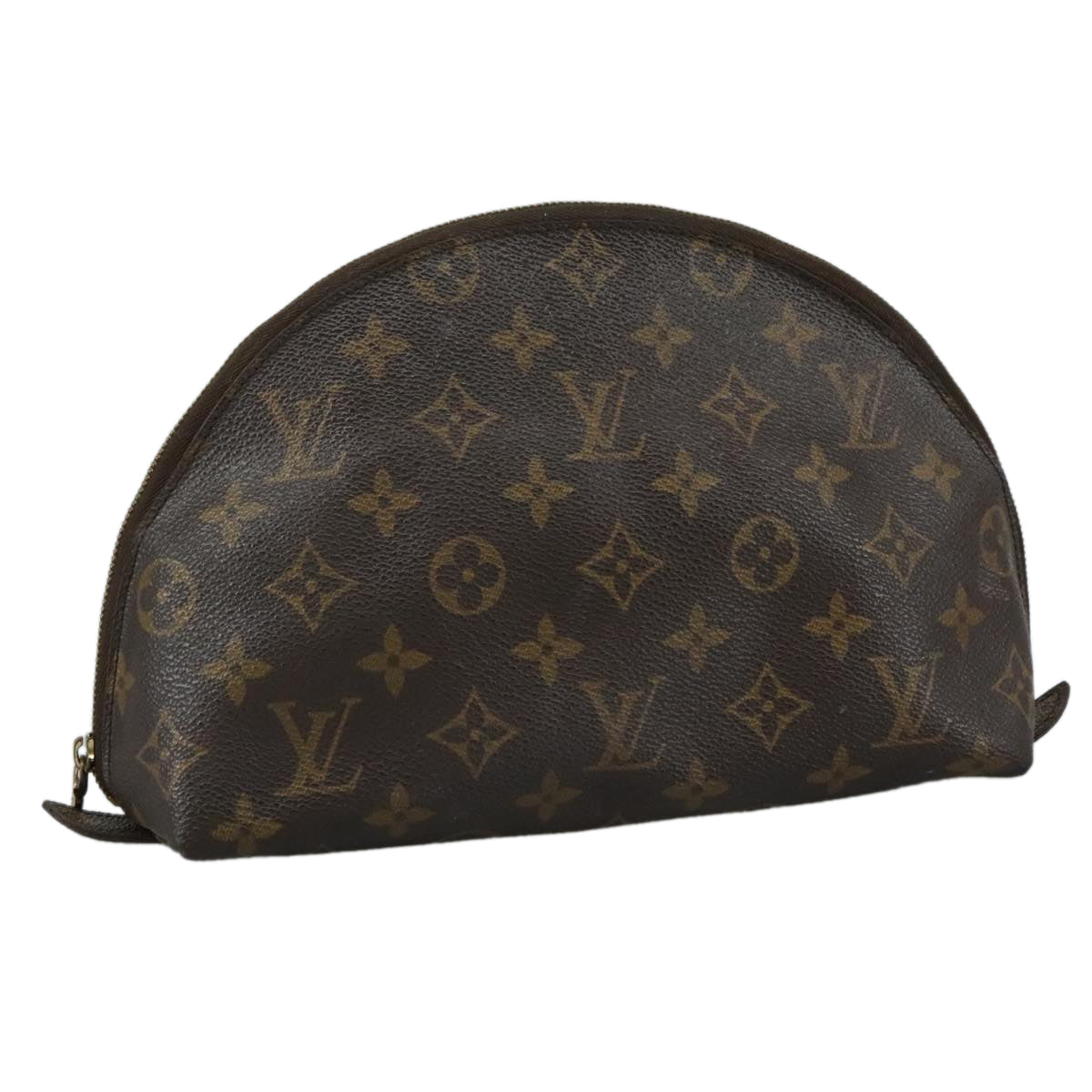 LOUIS VUITTON Monogram Trousse Demi Ronde Cosmetic Pouch M47520 LV 108564